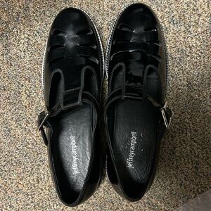 Free People Gemma MenswearJeffrey Campbell Mary Jane shoe, size 9.5, black.